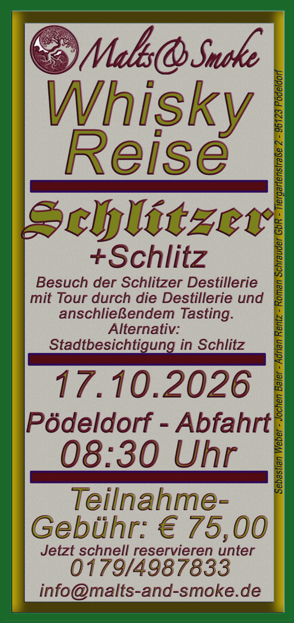 Flyer Whisky-Reise 17.10.2026
