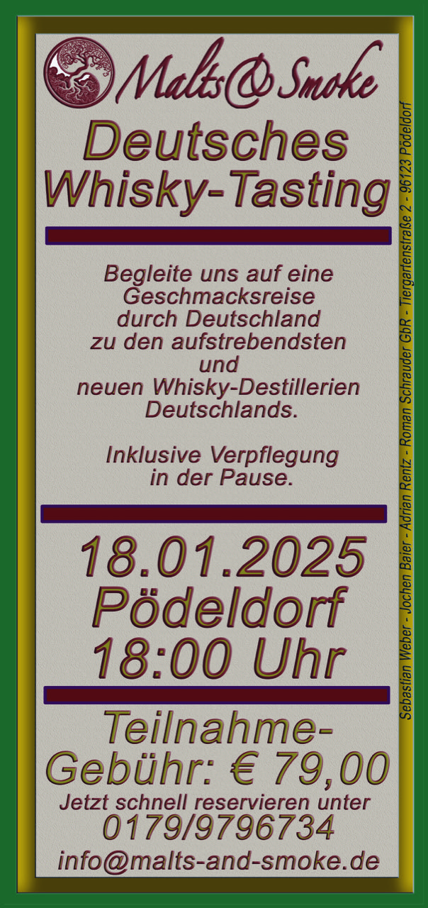 Flyer Whisky-Tasting 18.01.2025