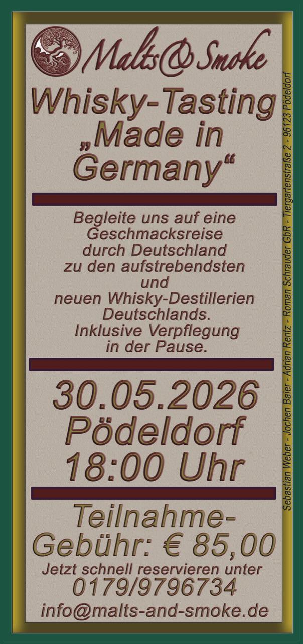 Flyer Whisky-Tasting 30.05.2026