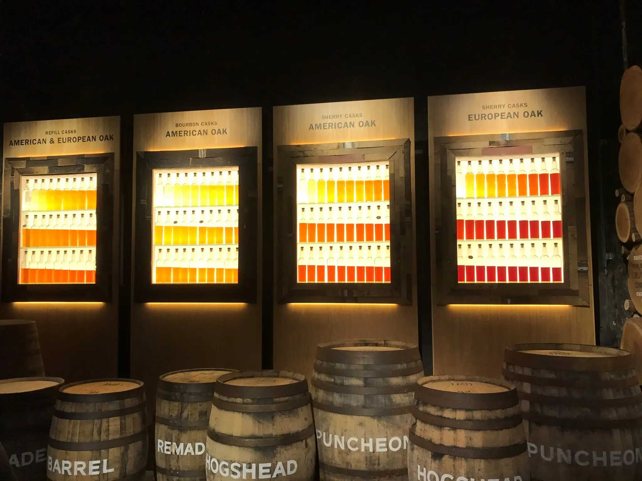 Whiskydarstellung bei der Destille Glengoyne zur Fassreifung